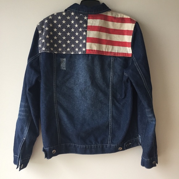 Holton Canvas & Cloth Other - HP- Holton Canvas Cloth American Flag Denim Jacket